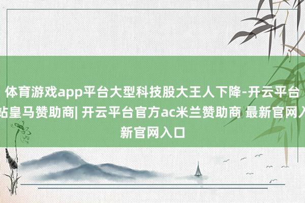 体育游戏app平台大型科技股大王人下降-开云平台网站皇马赞助商| 开云平台官方ac米兰赞助商 最新官网入口