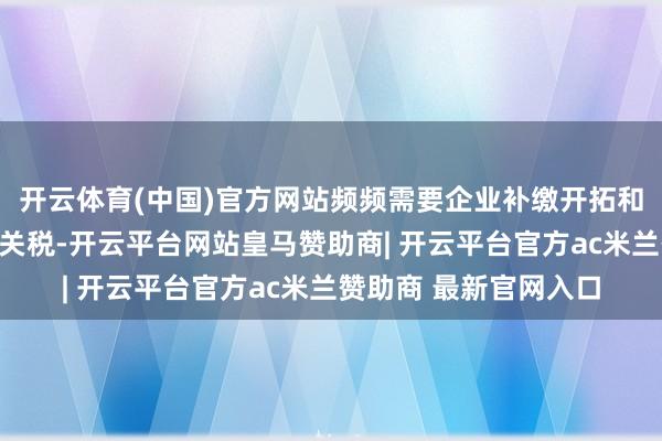 开云体育(中国)官方网站频频需要企业补缴开拓和入口料件的升值税和关税-开云平台网站皇马赞助商| 开云平台官方ac米兰赞助商 最新官网入口