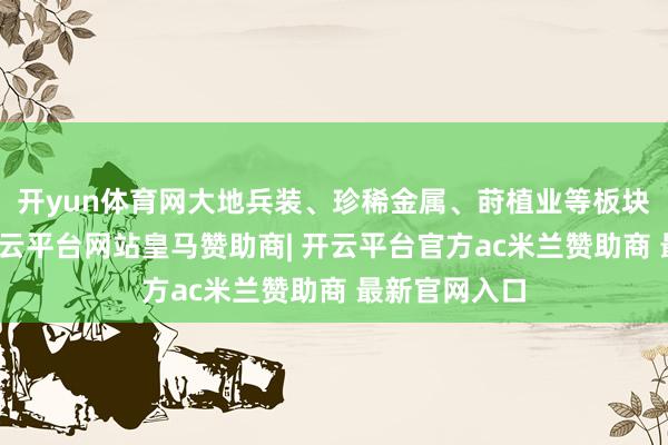 开yun体育网大地兵装、珍稀金属、莳植业等板块走势较弱-开云平台网站皇马赞助商| 开云平台官方ac米兰赞助商 最新官网入口