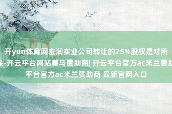 开yun体育网宏润实业公司转让的75%股权是对所借款项的让与担保-开云平台网站皇马赞助商| 开云平台官方ac米兰赞助商 最新官网入口